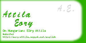 attila eory business card
